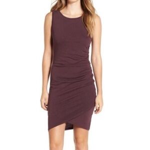 Leith Sleeveless Dress in plum